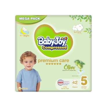 BabyJoy Compressed Premium Care with Olive Oil Size 5 (14-23kg) Junior - 42 Diapers