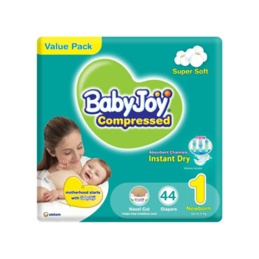 BabyJoy Compressed Size 1 (Up to 4kg) Newborn - 44 Diapers