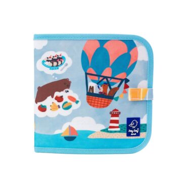 Jaq Jaq Bird Friends Erasable Book with 4 Butterstix Chalk - 8 Pages, Hot Air Balloons