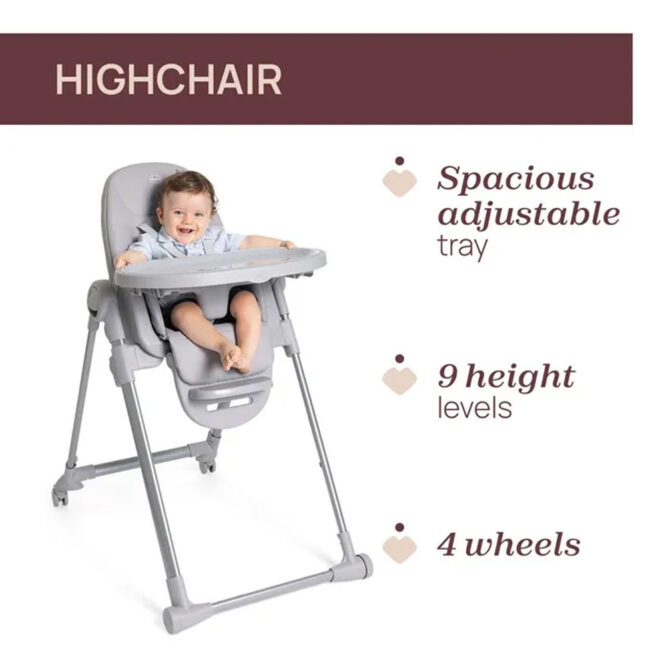 Chicco Polly Armonia Highchair - Steel