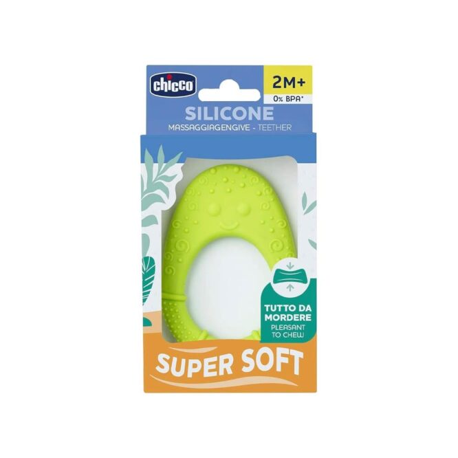 Chicco Super Soft Silicone Teether (2m+) Avocado