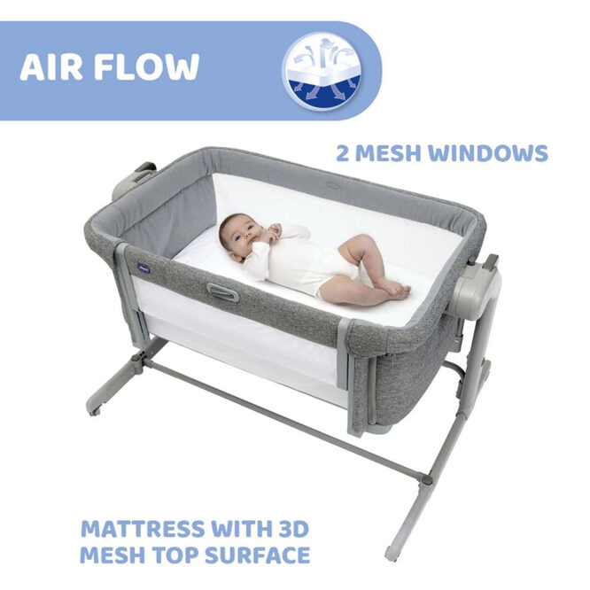 Chicco Next2Me Magic Evo Crib (0m+) Max 9kg - Dark Gray