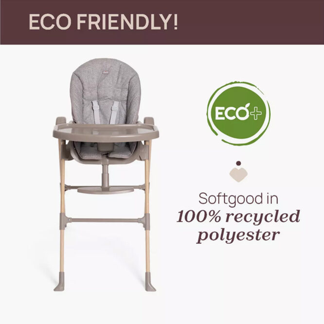 Chicco Polly Essential Highchair (0m+) Max 15kg - Ash