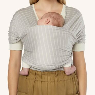 Ergobaby Aura Knit Baby Wrap (0m+) - Gray Stripes
