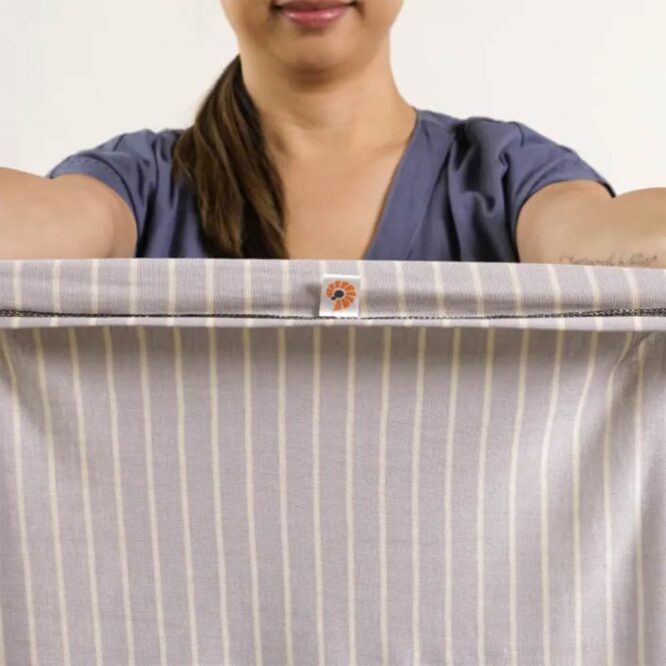Ergobaby Aura Knit Baby Wrap (0m+) - Gray Stripes