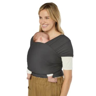 Ergobaby Aura Knit Baby Wrap (0m+) - Soft Black