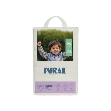 Pural Allergy Friendly Organic Cotton Pants Size 7 (17-25 kg) XXL - 20 Pants