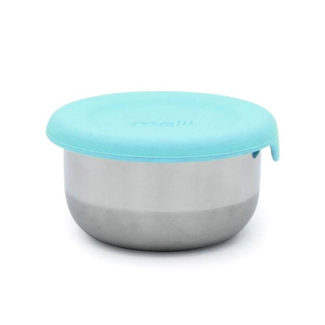 Melii Mini Stainless Steel Food Containers - Blue, Mint & Lime
