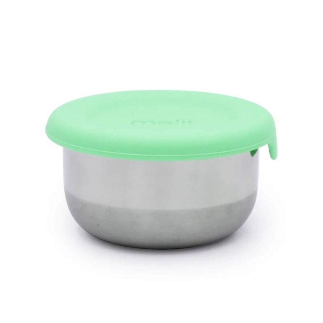 Melii Mini Stainless Steel Food Containers - Blue, Mint & Lime