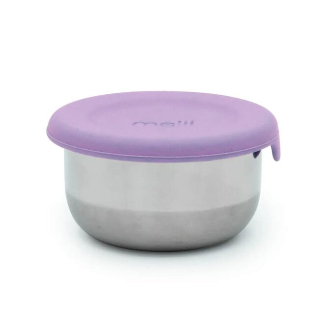 Melii Mini Stainless Steel Food Containers - Pink, Purple & Gray