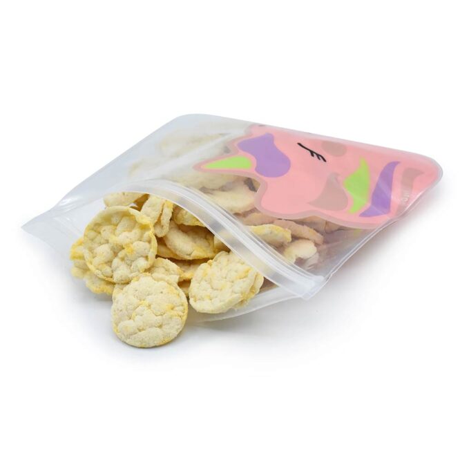 Melii Reusable Snack Bags - 4 Pcs, Unicorn & Cat