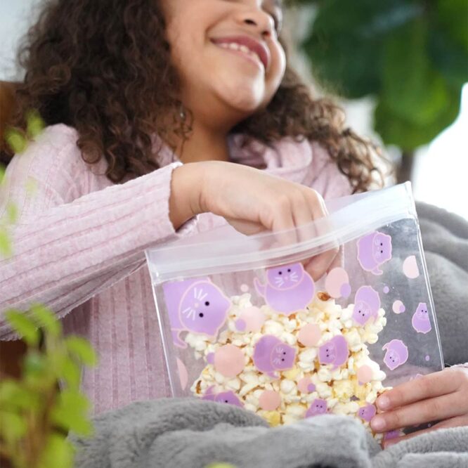 Melii Reusable Snack Bags - 4 Pcs, Unicorn & Cat