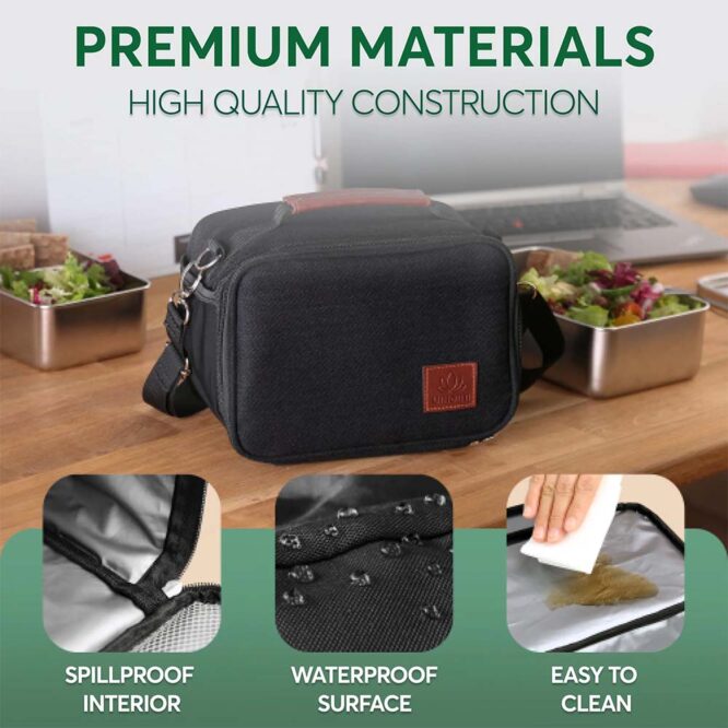 Umami Insulated Lunch Bag - Black