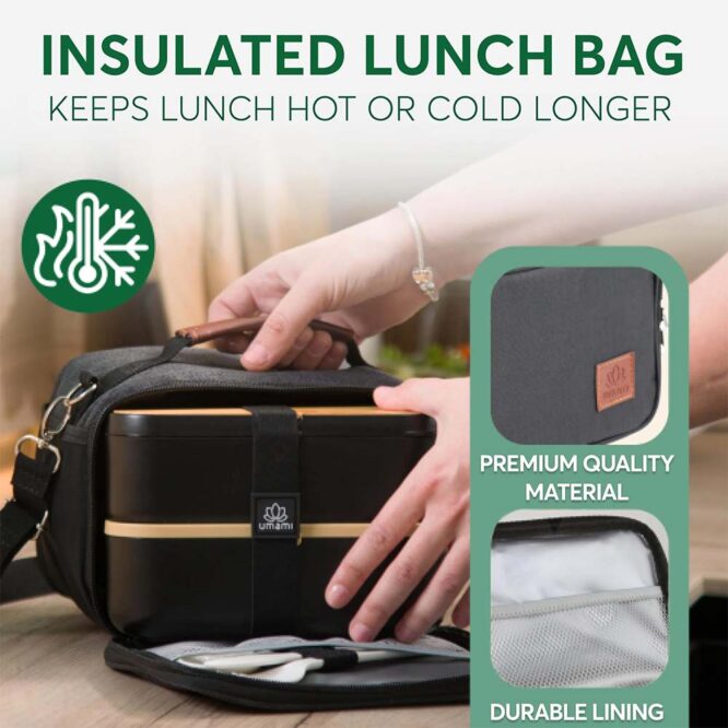 Umami Insulated Lunch Bag - Black