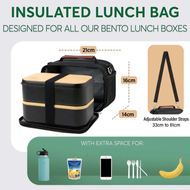 Umami Insulated Lunch Bag - Black