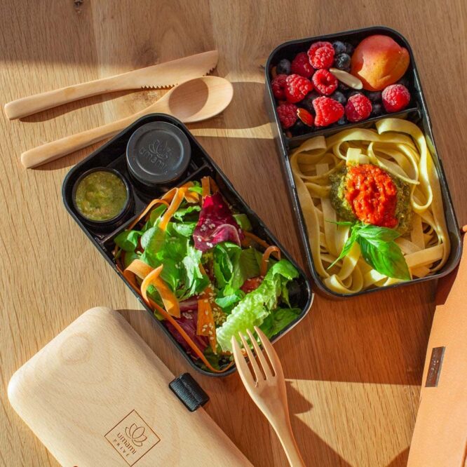 Umami Premium Nestable Bento Box - Beech Wood