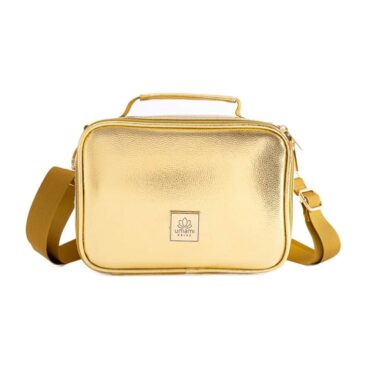 Umami Prive Insulated Leather Lunch Bag - Gold