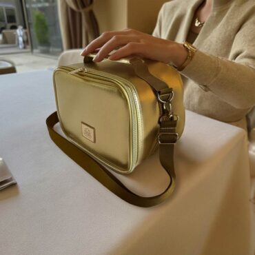 Umami Prive Insulated Leather Lunch Bag - Gold