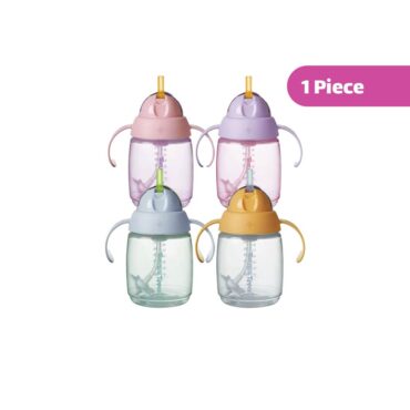 Tommee Tippee Transparent Trainer Straw Cup 240ml (6m+) – 1 Pc Mix Color