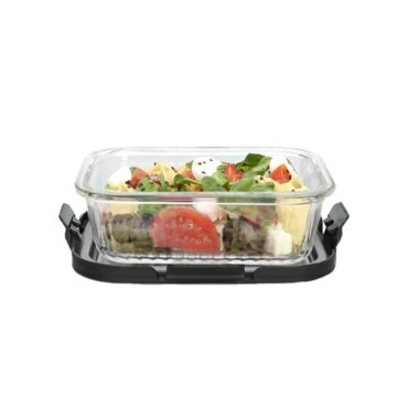 Iris Glass Lunch Box with Steel Lid 640ml