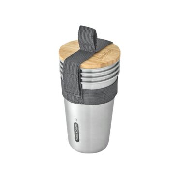 Black+Blum Stainless Steel Picnic Cup Set with Lid - 4 Pcs