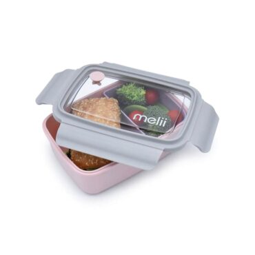 Melii Bento Box with Removable Divider - Pink