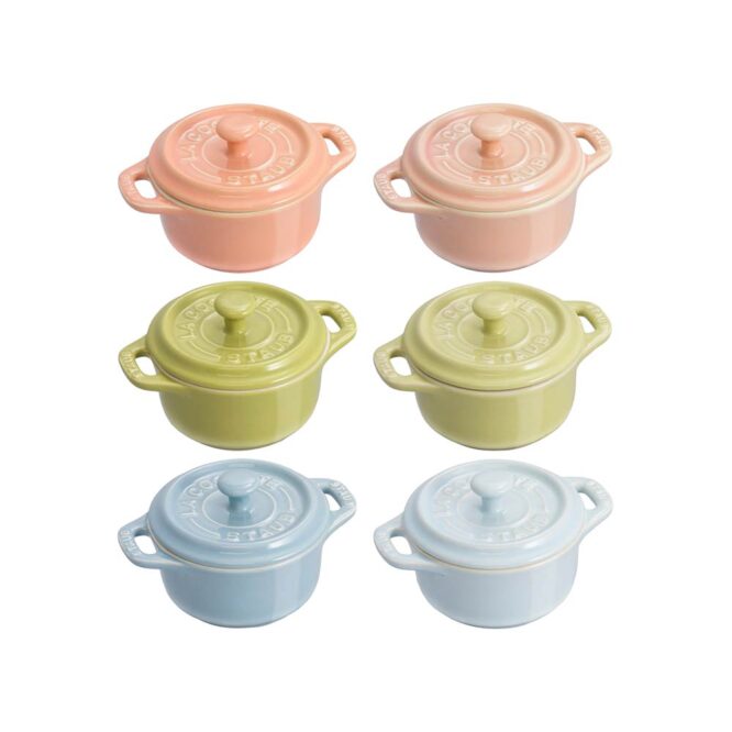 Staub Ceramic Macaron Mini Casseroles - 6 Pcs