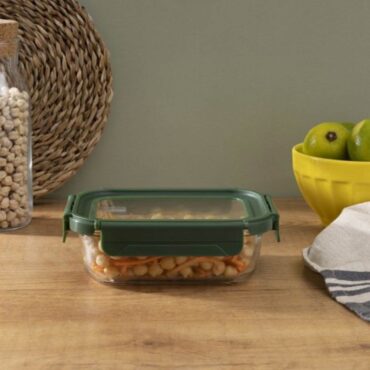 Iris Glass Lunch Box with Glass Lid 640ml