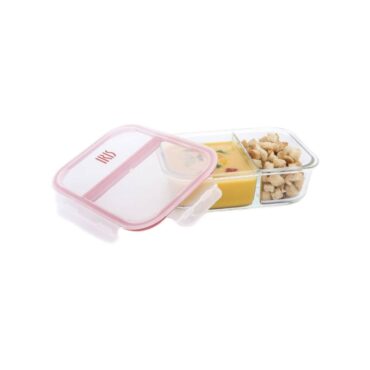 Iris Glass Lunch Box with Divider 950ml
