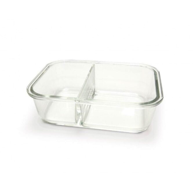 Iris Glass Lunch Box with Divider 950ml