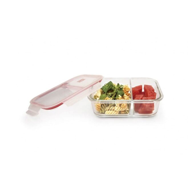 Iris Glass Lunch Box with Divider 950ml