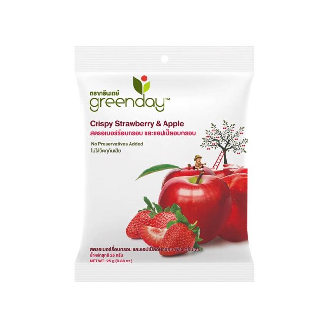 Greenday Crispy Strawberry & Apple 25g