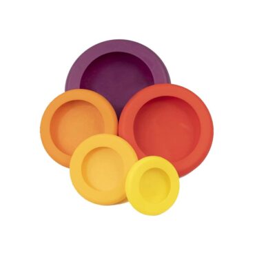 Food Huggers Reusable Silicone Food Savers - 5 Pcs