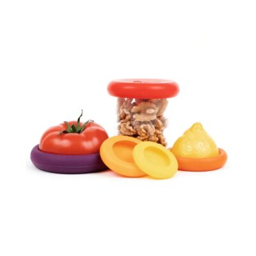 Food Huggers Reusable Silicone Food Savers - 5 Pcs