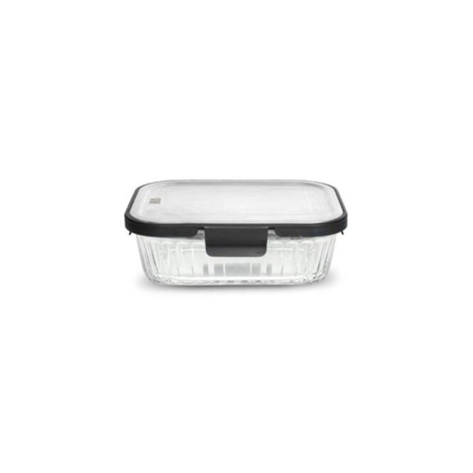 Iris Glass Lunch Box with Steel Lid 370ml