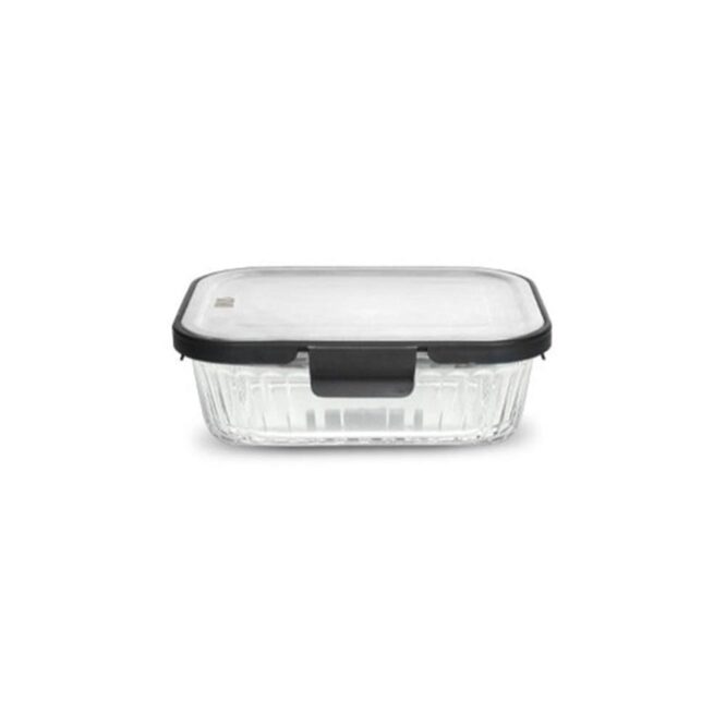 Iris Glass Lunch Box with Steel Lid 640ml