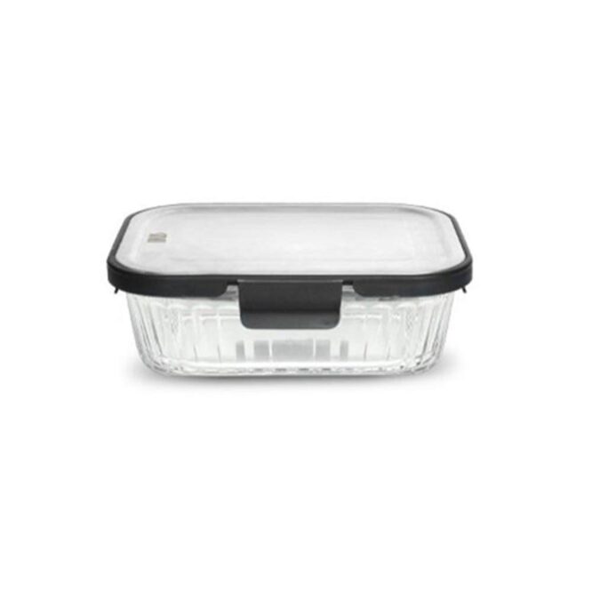 Iris Glass Lunch Box with Steel Lid 1000ml