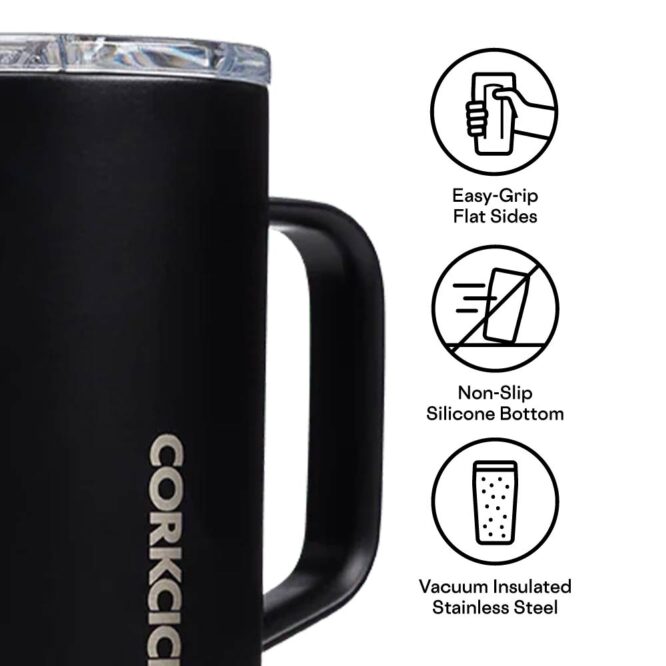 Corkcicle Classic Coffee Mug 475ml - Matte Black