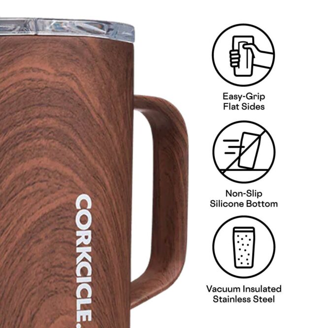 Corkcicle Classic Coffee Mug 475ml - Walnut Wood