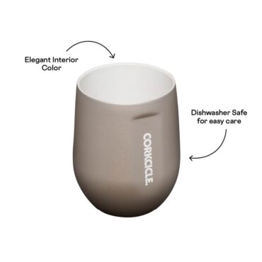 Corkcicle Stemless Cup 355ml - Latte/Oat Milk