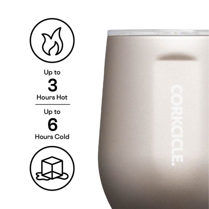 Corkcicle Stemless Cup 355ml - Latte/Oat Milk