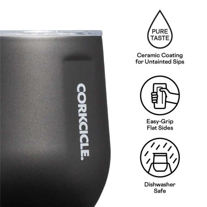 Corkcicle Stemless Cup 355ml - Ceramic Slate/Gray