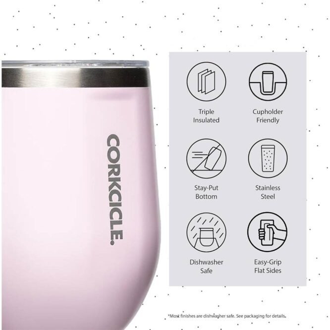 Corkcicle Stemless Cup 355ml - Powder Puff