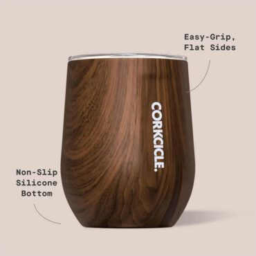 Corkcicle Stemless Cup 355ml - Walnut Wood