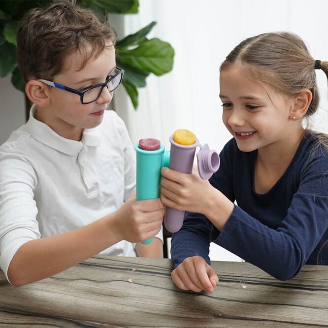 Melii Silicone Push Pops with Tray - 4 Pcs