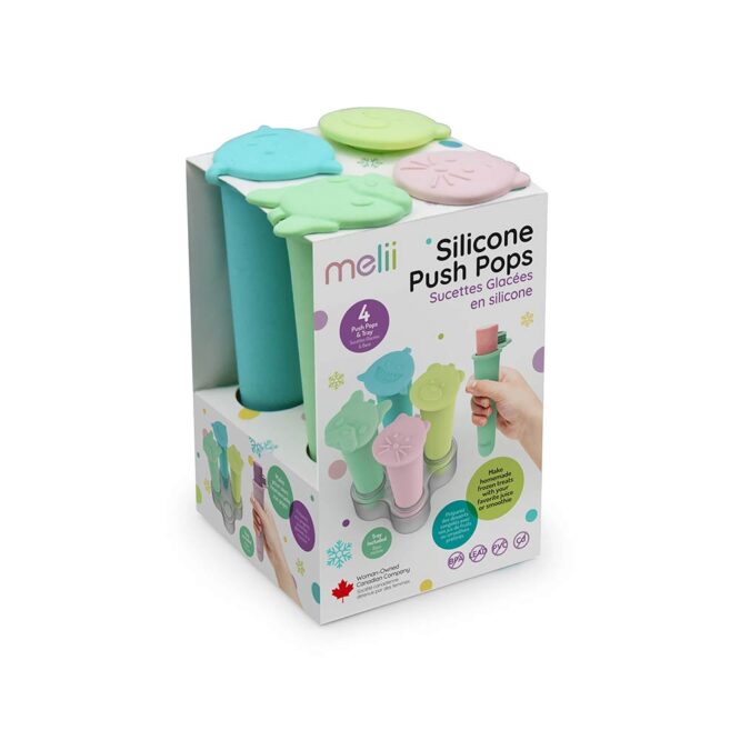 Melii Silicone Push Pops with Tray - 4 Pcs