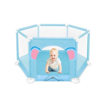 Hug Happy Child Safety Fence with 50 Balls - Blue