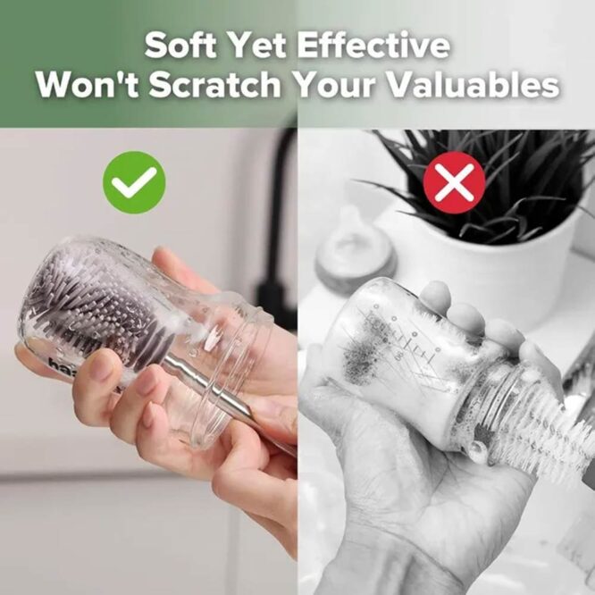 Haakaa Silicone Cleaning Brush Kit - Suva Grey