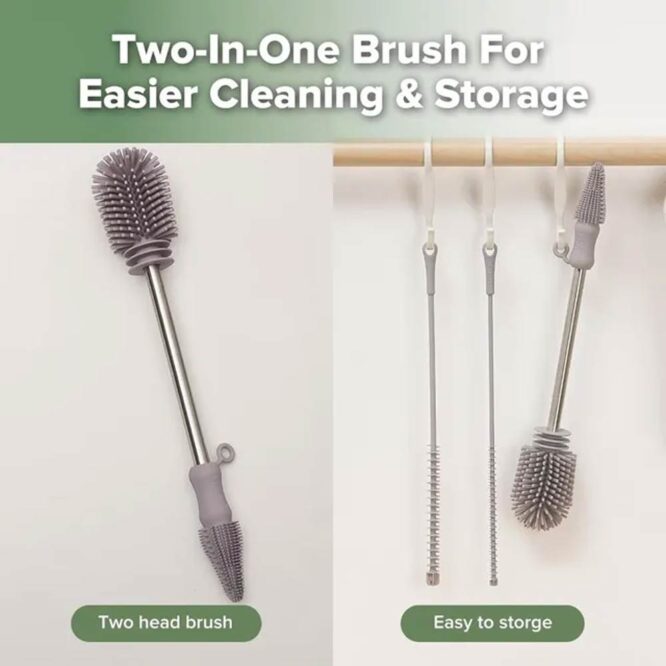 Haakaa Silicone Cleaning Brush Kit - Suva Grey