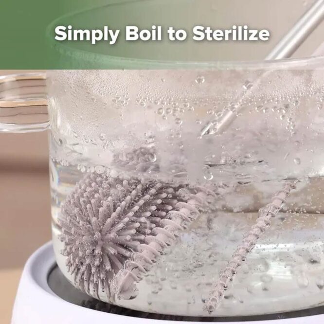 Haakaa Silicone Cleaning Brush Kit - Suva Grey